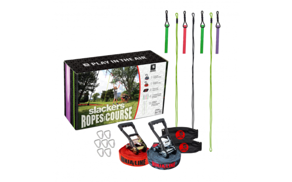 Ninja line ropes course - exercise - outdoor fun - family play time
